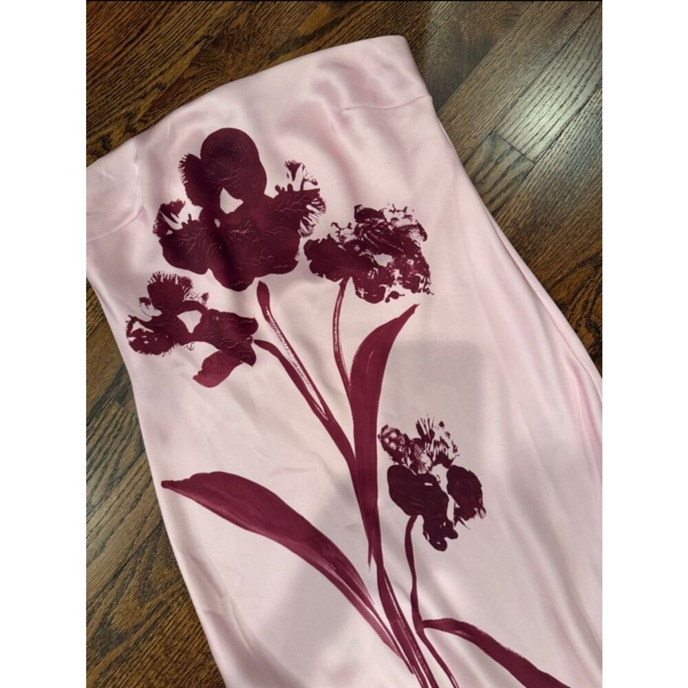 New Anthropologie Strapless Satin Maxi Slip Dress Size M - Picture 5 of 7